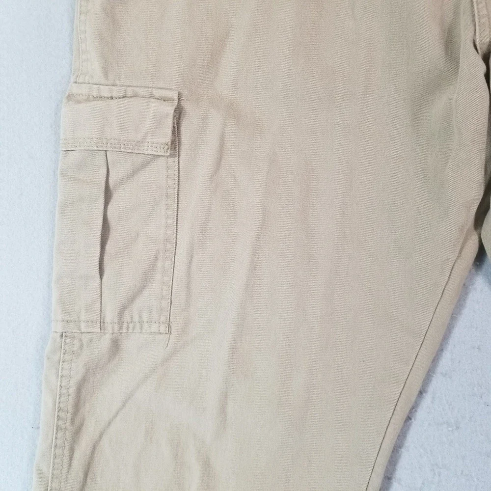 Wrangler cargo pants men's 40x32 regular fit straight beige tan cotton outdoor